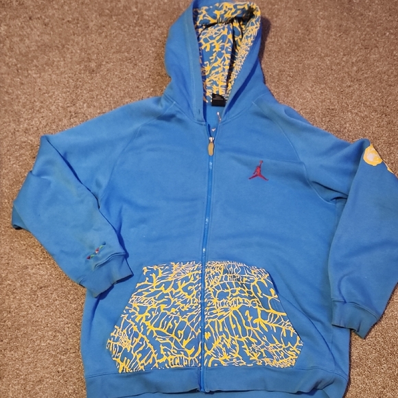 Jordan Other - "Jordan" Blue and Yellow Hoodie
